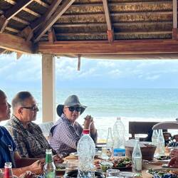 Lunch at a beach resort