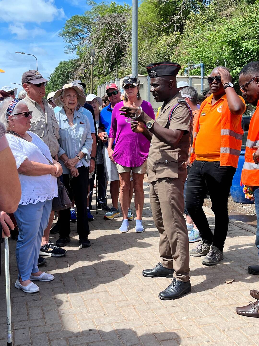 A military officer gave us a tour of the fish market