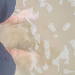 Beweis, ich war mit den Füßen im Wasser