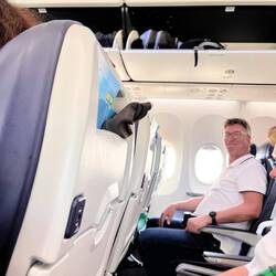 Leider wollten meine Sitznachbarn nicht den Platz tauschen 😖