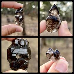 Smokey quartz crystals