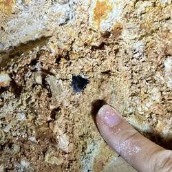 Smokey quartz in the wall