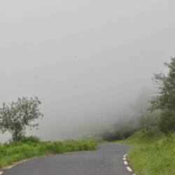 Im Nebel ging es weiter nach San Sebastian