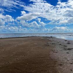 Und hier ist unser Ziel: Punta Rasa. Links der Rio Plata, rechts der Atlantik.