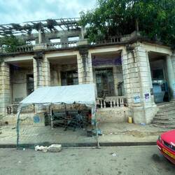 Old Colonial building- see the tree growing out of it
