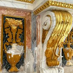 Spanish restauration art... we don't have gold, orange will do as well