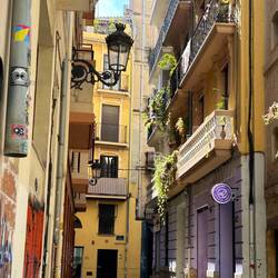 A sunny morning coffee place