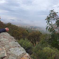 9 degrees this am, view from Mt Gladstone fog and low cloud