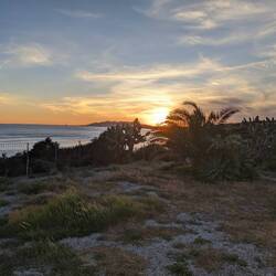 view from the camp spot...just above a long sandy beach