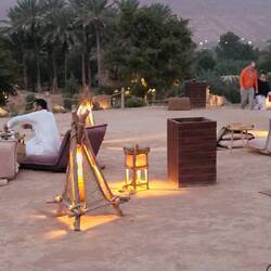 Saudis "breaking the fast of Ramadan after sun set with a soup.