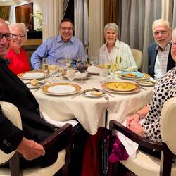 Our companions for tonight's RTW dinner — Aboard Insignia.
