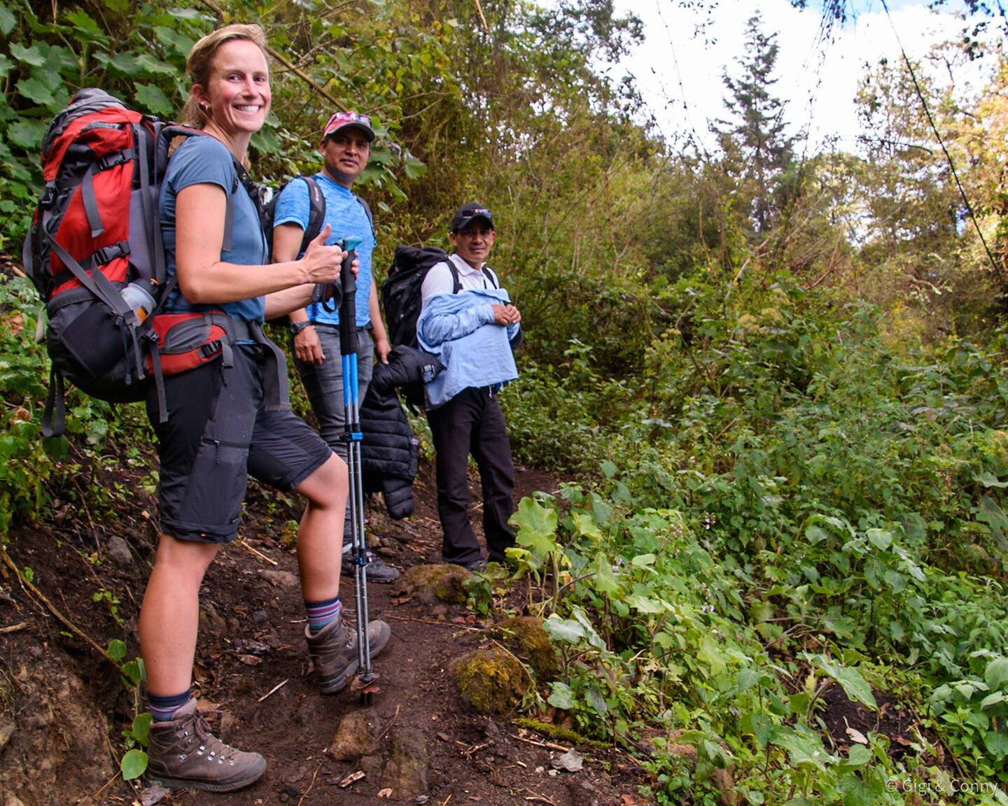 Constance, Frederico, and apprentice guide Elizió