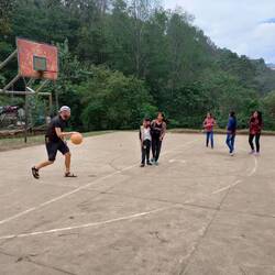 Guatemala vs. Canada/Germany basketball. Guatemala won