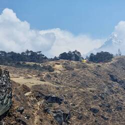 Hotel Everest View (400 USD/Nacht) , man reist standesgemäß mit dem Helikopter an, wirklich crazy