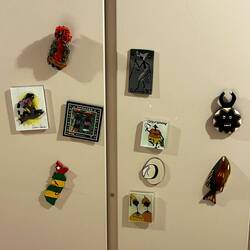Magnets on the ceiling over our bed