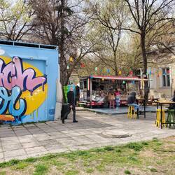 One of the many street vendors