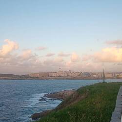 Blick vom Stellplatz im A Coruña