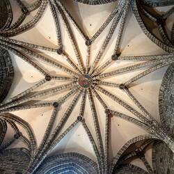ceiling of the chapel with the holy grail