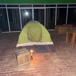 Hier haben wir es uns während des Unwetters gemütlich gemacht