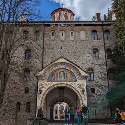 Rear entrance to the Monastery.