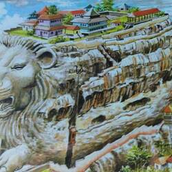 A stylised image of Sigiriya in its heyday