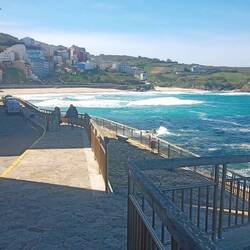 Zurück über die Strandpromenade
