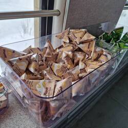 Auch im Zug gab es Hafermilch für den Kaffee