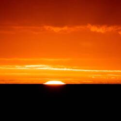 Sunrise as we cruise the South Atlantic — Aboard Insignia.