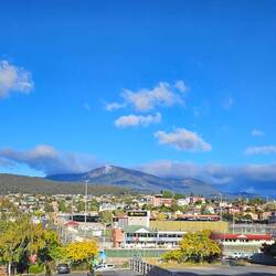 Leaving Hobart... Mount Wellington
