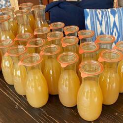 Total gab es 16 Liter Traubensaft