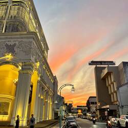 Incredible sky and the architecture