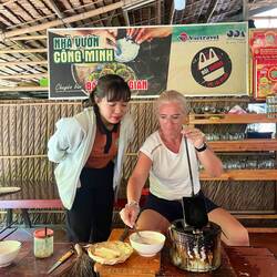 Confection de gaufres vietnamiennes