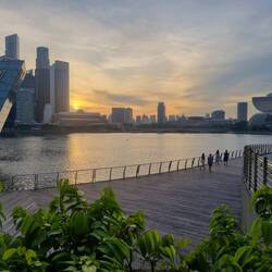Sunset am Marina Bay