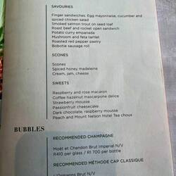 The menu