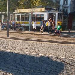 Alte elektrische Straßenbahn