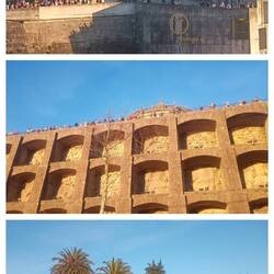 Menschenauflauf zum Sonnenuntergang