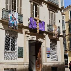 Malaga central city hospital - holy week decorations