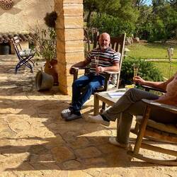 Selbst Josefine geiesst den Moment vor dem Appartement