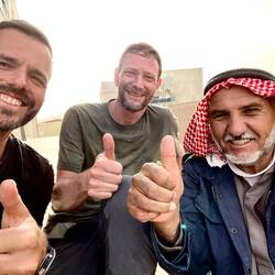 eine freundliche Begegnung in Buseirah