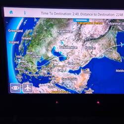 From AMS to SIN, taking a wide berth under Ukraine I notice