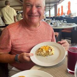 The next morning...YES, MATZO BREI (took a little instruction from Karen)