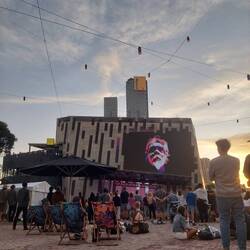 Live at Fed square by the sunset 🌅
