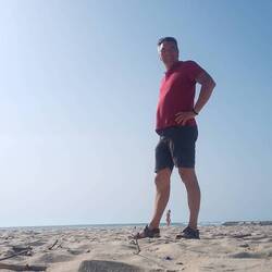 Ich habe mich für das Strandoutfit entschieden