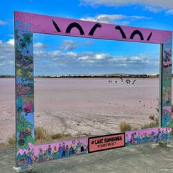 Lake Bumbunga was pink this year, when we drive past in 2021 it was white 🤣