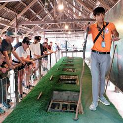 Vorführung der verschiedenen Fallen, die damals für die Gegner aufgestellt wurden 😬