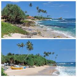Beach walk; heading east from the Koggala Beach Hotel
