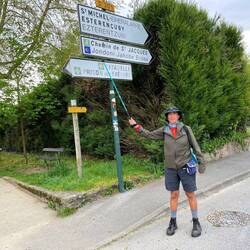Setting off on the Chemin de St Jacques