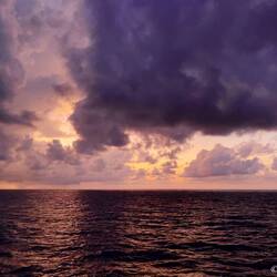 Color after the rain squalls — Aboard Insignia.
