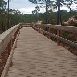Erster Weg zum Strand südlich des Tajo