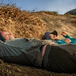 Hiding from the wind near Fuego